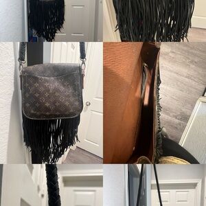 Louis Vuitton Monogram with Black Fringe Crossbody Bag